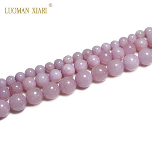 Purple Kunzite Round Stone Beads 6/8/10mm 15'' Strand