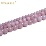 Purple Kunzite Round Stone Beads 6/8/10mm 15'' Strand