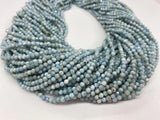 Natural Larimar Faceted Rondelle Beads for Jewelry Making DIY Bracelets