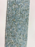 Natural Larimar Faceted Rondelle Beads for Jewelry Making DIY Bracelets