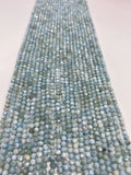 Natural Larimar Faceted Rondelle Beads for Jewelry Making DIY Bracelets