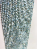 Natural Larimar Faceted Rondelle Beads for Jewelry Making DIY Bracelets