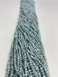 Natural Larimar Faceted Rondelle Beads for Jewelry Making DIY Bracelets