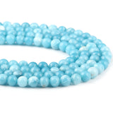 Natural Larimar Gem Stones Round Loose Beads for Jewelry Making