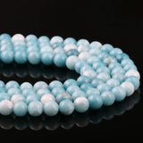 Natural Larimar Stone Beads Round DIY Necklace Bracelet Jewelry Making