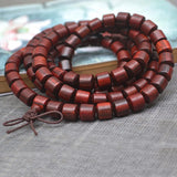 108 Buddha Beads Red Sandalwood Bracelet Lucky Hand String Jewelry