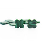 Natural Malachite Clover Flower 11X11mm 14x14mm Gemstone For Jewelry Making