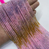 Faceted Natural Morganites Beads 2/3/4mm Cube DIY Beads