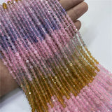 Faceted Natural Morganites Beads 2/3/4mm Cube DIY Beads
