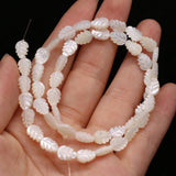 Mother of Pearl Shell Beads Leaf Charms DIY Jewelry 14''