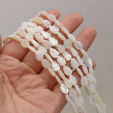 Mother of Pearl Shell Beads Leaf Charms DIY Jewelry 14''