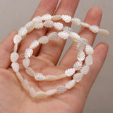 Mother of Pearl Shell Beads Leaf Charms DIY Jewelry 14''