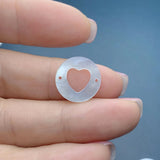 Mother of Pearl Shell Coin Cross Heart Moon Star Pendants for Jewelry Making