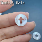 Mother of Pearl Shell Coin Cross Heart Moon Star Pendants for Jewelry Making