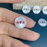 Mother of Pearl Shell Letter MOM Pendants for Jewelry Making