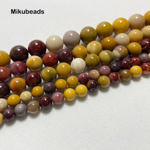 6mm 8mm 10mm Natural Moukaite Stone Mix Beads