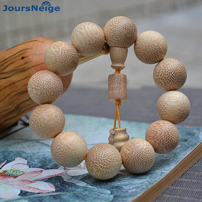 Dragon Blood Glitter Bamboo Bracelet Wooden Buddha Beads Hand String