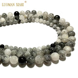Natural Rutilated Quartz Round Stone Beads 6/8/10MM Strand15''