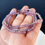 Purple Titanium Stone Bead Bracelet Crystal Aurora Circle Bracelets Women