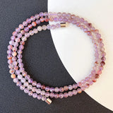 Purple Titanium Stone Bead Bracelet Crystal Aurora Circle Bracelets Women