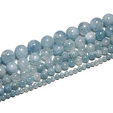 Natural Aquamarine Stone Beads for Jewelry Making Diy Accessories 4/6/8/10/12mm