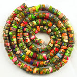 Natural Rainbow Sea Sediment Jaspers & Pyrite Loose Bead