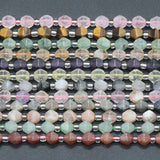 Raw Rose Quartz Faceted Crystal Rough Stone Beads for Jewelry Making
