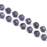 Raw Rose Quartz Faceted Crystal Rough Stone Beads for Jewelry Making