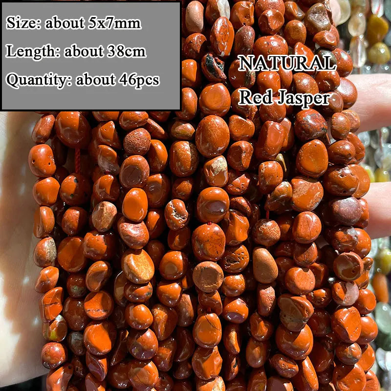 Red Jaspers Stone Beads for Jewelry Making Diy Bracelet