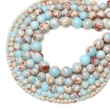 Natural Round ShouShan Stone Bead Snakeskin Stone Beads 4-12mm 15inches