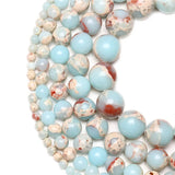 Natural Round ShouShan Stone Bead Snakeskin Stone Beads 4-12mm 15inches