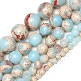 Natural Round ShouShan Stone Bead Snakeskin Stone Beads 4-12mm 15inches