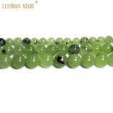 Natural Green Prehnite Chalcedony Stone Beads 6/8/10mm