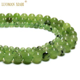 Natural Green Prehnite Chalcedony Stone Beads 6/8/10mm