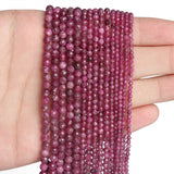 Natural Ruby Beads 2/3/4mm Faceted Small DIY Loose Beads