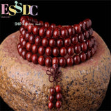 Red Sandalwood Prayer Beads Rosary 108 Bracelet for Men