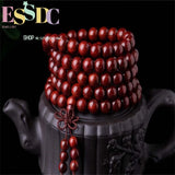Red Sandalwood Prayer Beads Rosary 108 Bracelet for Men