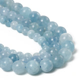 Aquamarines Stone Round Spacer Beads 6 8 10mm