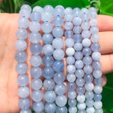 Aquamarines Stone Round Spacer Beads 6 8 10mm