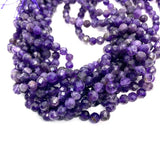 Amethyst Faceted Beads 6mm Fine Crystal DIY Necklace Bracelet Accessory