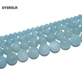 Aquamarine Round Spacer Beads 4-10mm for Jewelry Making DIY Bracelet Necklace