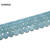 Aquamarine Round Spacer Beads 4-10mm for Jewelry Making DIY Bracelet Necklace