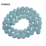 Aquamarine Round Spacer Beads 4-10mm for Jewelry Making DIY Bracelet Necklace
