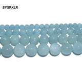 Aquamarine Round Spacer Beads 4-10mm for Jewelry Making DIY Bracelet Necklace