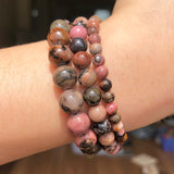 Rhodonite Natural Stone Beads Round 15'' 2 3 4 6 8 10mm For Jewelry Making