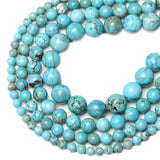 Turquoise Round Beads 15.5'' 2/3/4/6/8/10/12mm