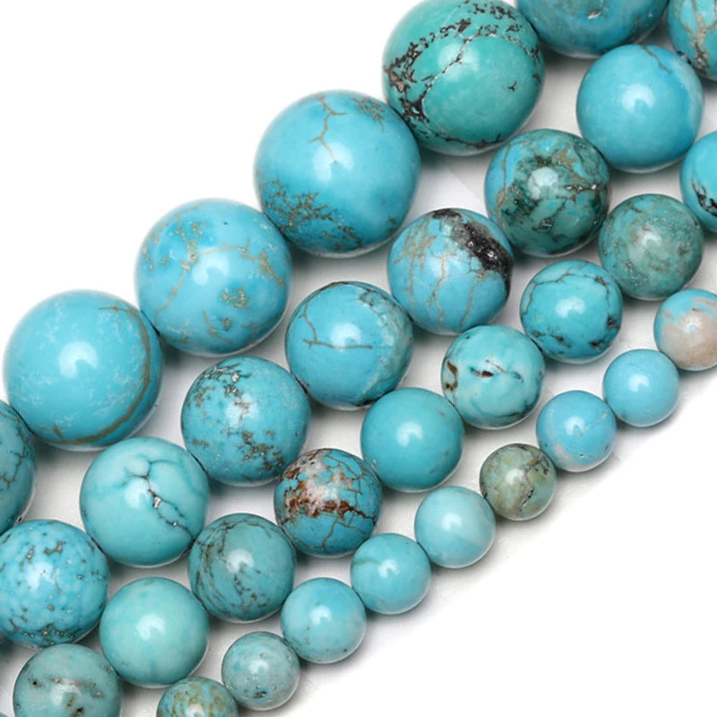 Turquoise Round Beads 15.5'' 2/3/4/6/8/10/12mm