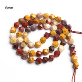Faceted Mookaite Round Beads 15Inch 6/8/10mm DIY Bracelet