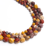 Faceted Mookaite Round Beads 15Inch 6/8/10mm DIY Bracelet
