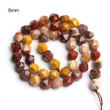 Faceted Mookaite Round Beads 15Inch 6/8/10mm DIY Bracelet